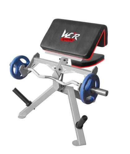 Commercial Preacher Curl Bench Arms Biceps Dumbbell Barbell Weight Training