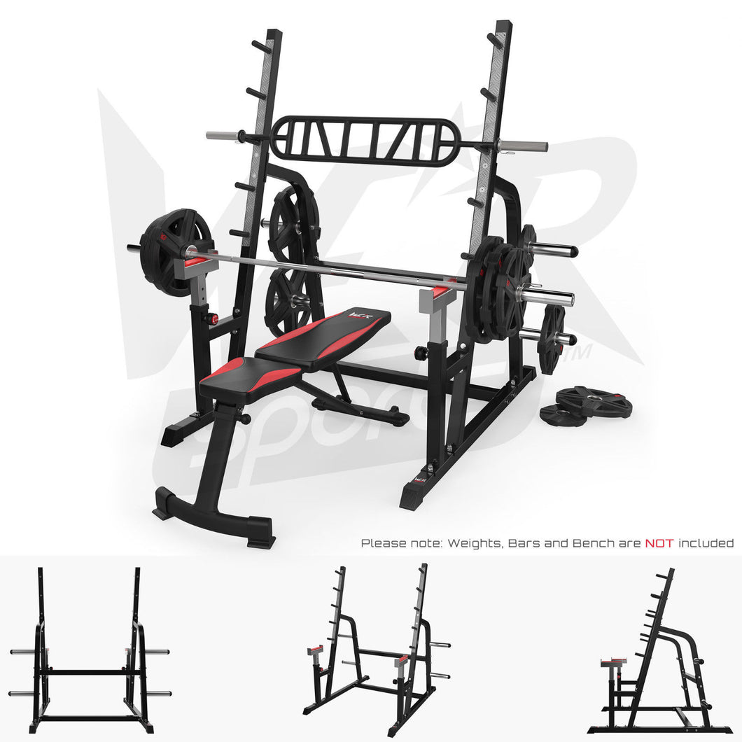 Adjustable Weight Lifting Squat Rack Gym Bench Press Barbell Stand