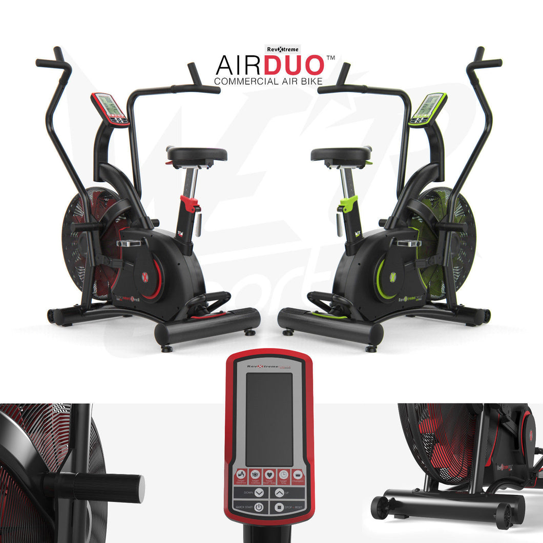 Exercise Bike Commercial Air Bike Dual Action Fan Bike Full Body Gym Workout Crossfit