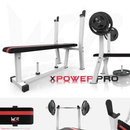 BenchXPower Flat Weight Bench With Rack & Plate Holder